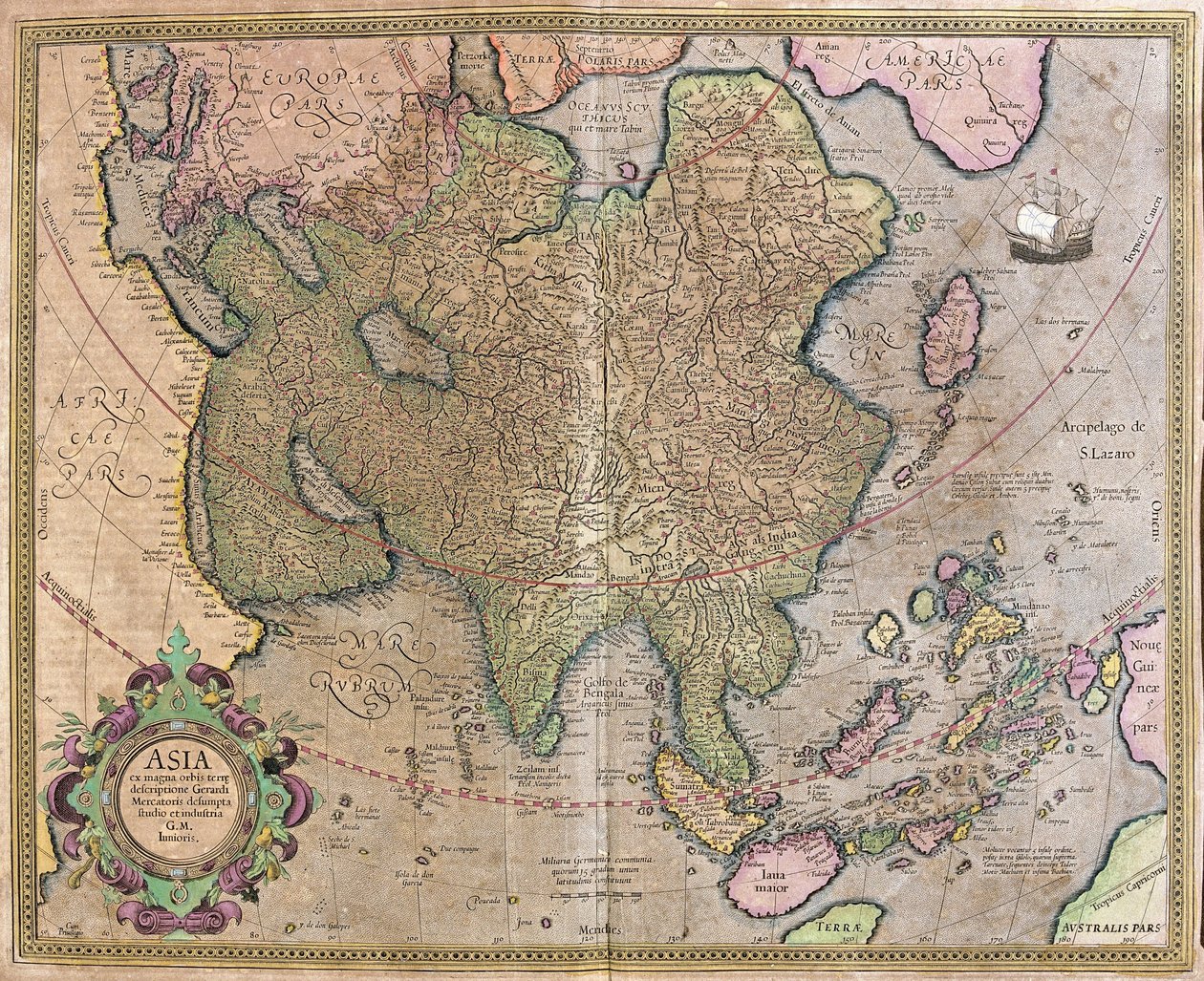 Aasia tekijältä Gerardus Mercator