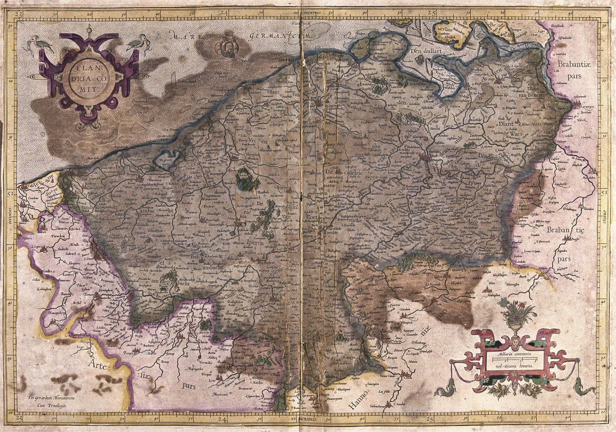 Belgia (kaiverrus tekijältä Gerardus Mercator