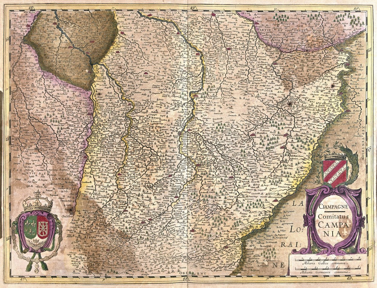 Samppanja, Ranska (kaiverrus tekijältä Gerardus Mercator