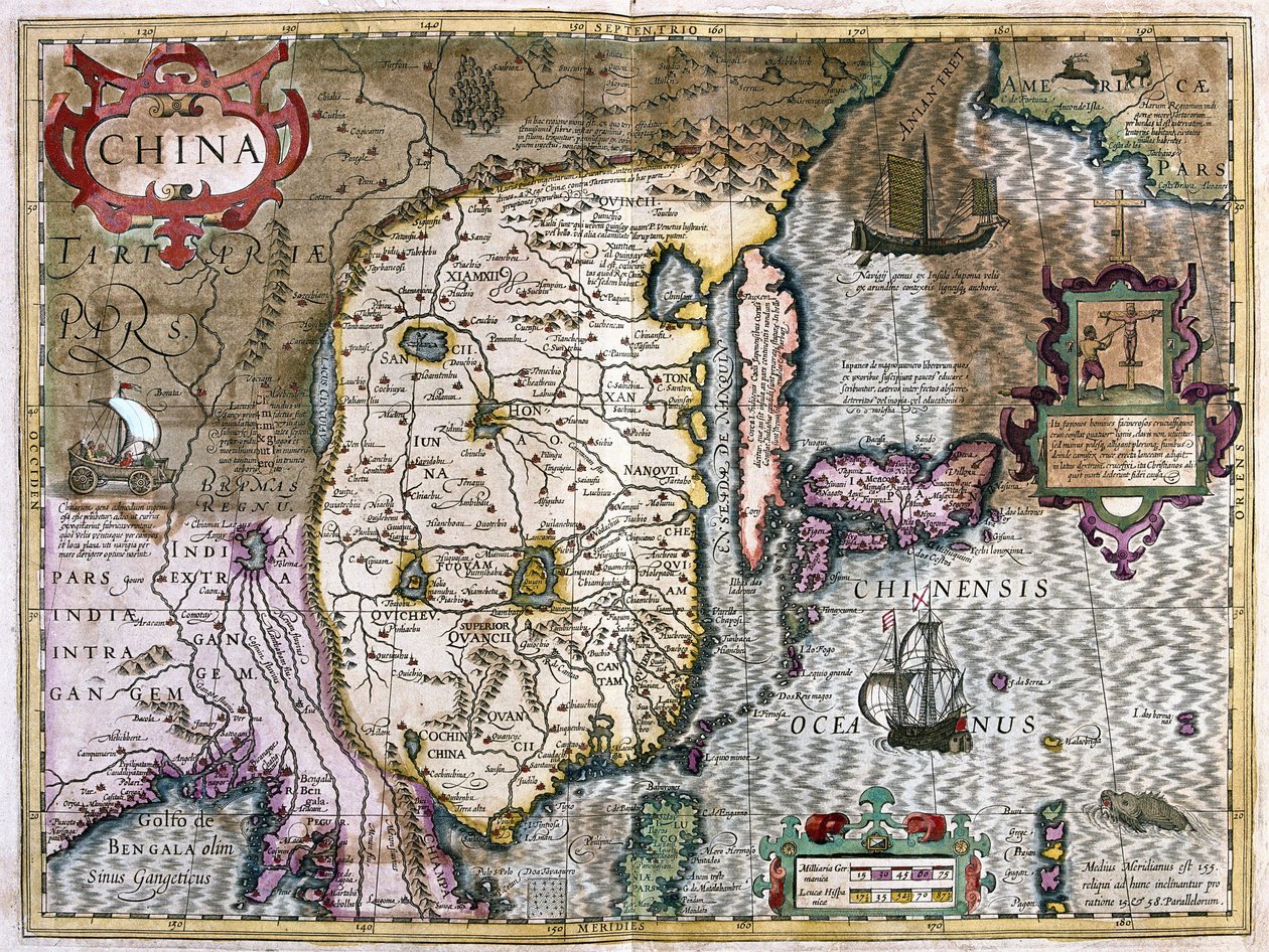 Kiina (kaiverrus tekijältä Gerardus Mercator