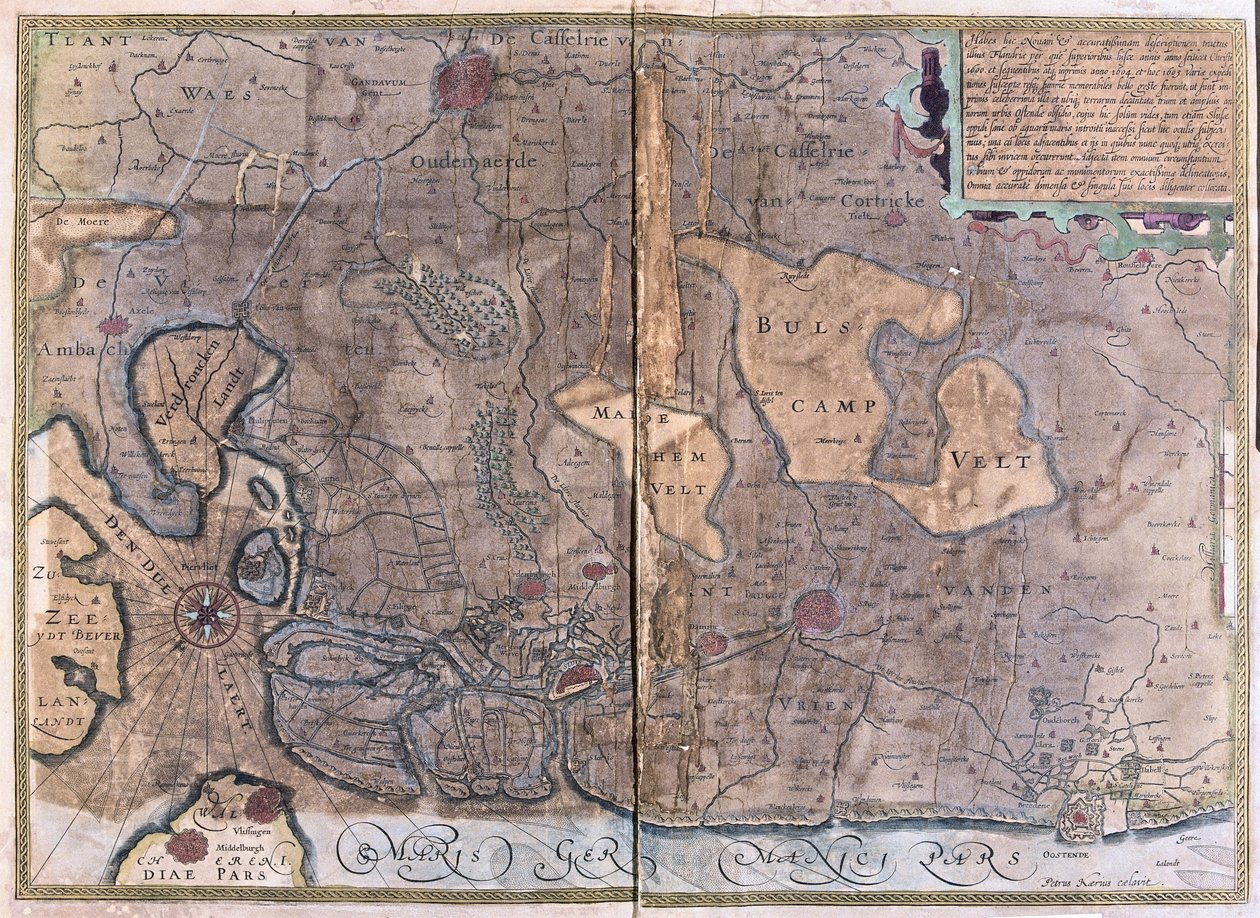 Flanderi, Belgia (kaiverrus tekijältä Gerardus Mercator