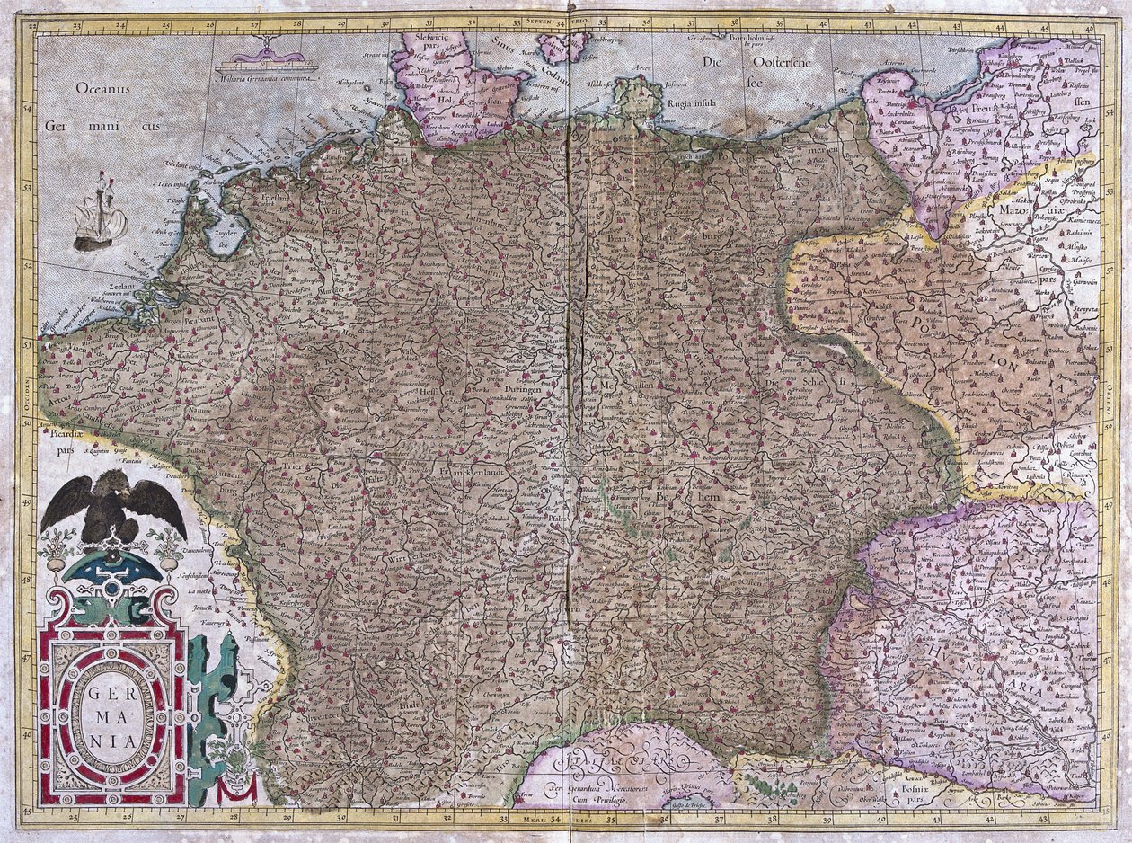 Saksa (kaiverrus tekijältä Gerardus Mercator