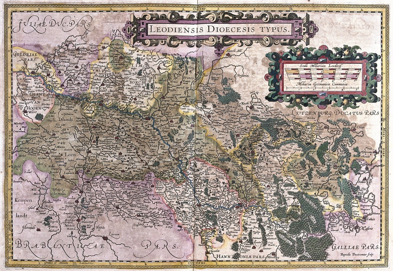 Liege, Belgia (kaiverrus tekijältä Gerardus Mercator