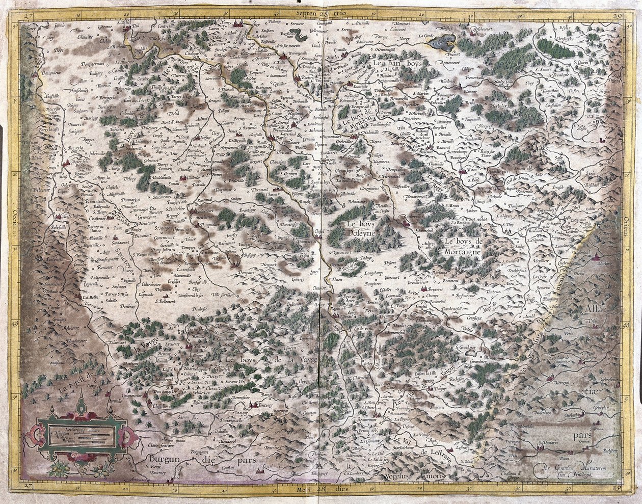 Lorraine, Ranska (kaiverrus tekijältä Gerardus Mercator