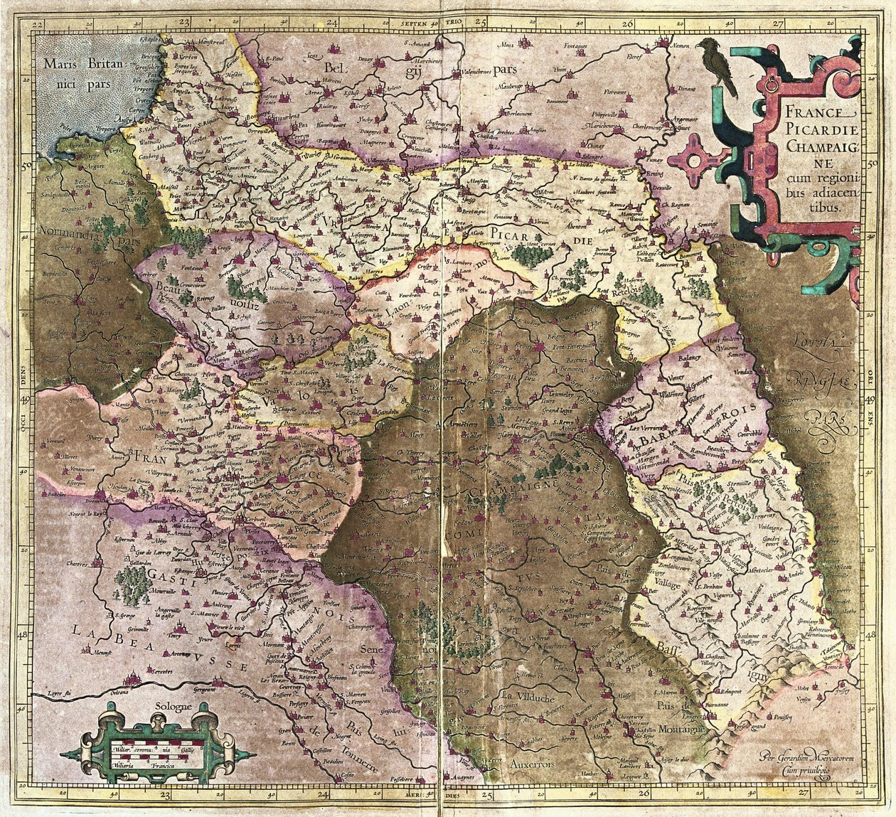 Picardie, Champagne, Ranska tekijältä Gerardus Mercator