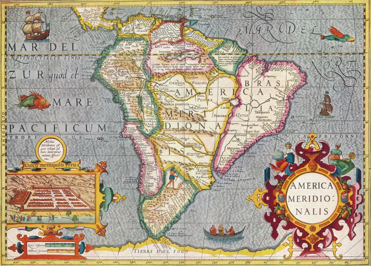 Etelä-Amerikan Amerikka Meridionalis: Gerardus Mercatorin atlas, 1633, 1936 tekijältä Gerardus Mercator