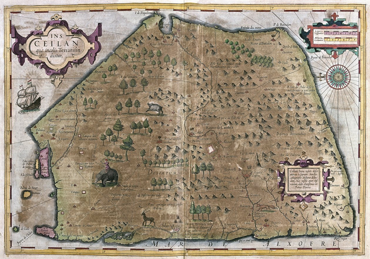 Sri Lanka (kaiverrus tekijältä Gerardus Mercator