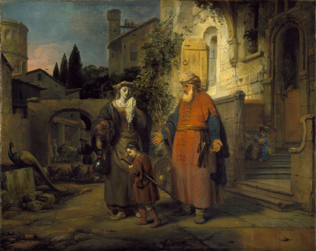 Hagarin ja Ismaelin karkottaminen, 1666 tekijältä Gerbrand van den Eeckhout
