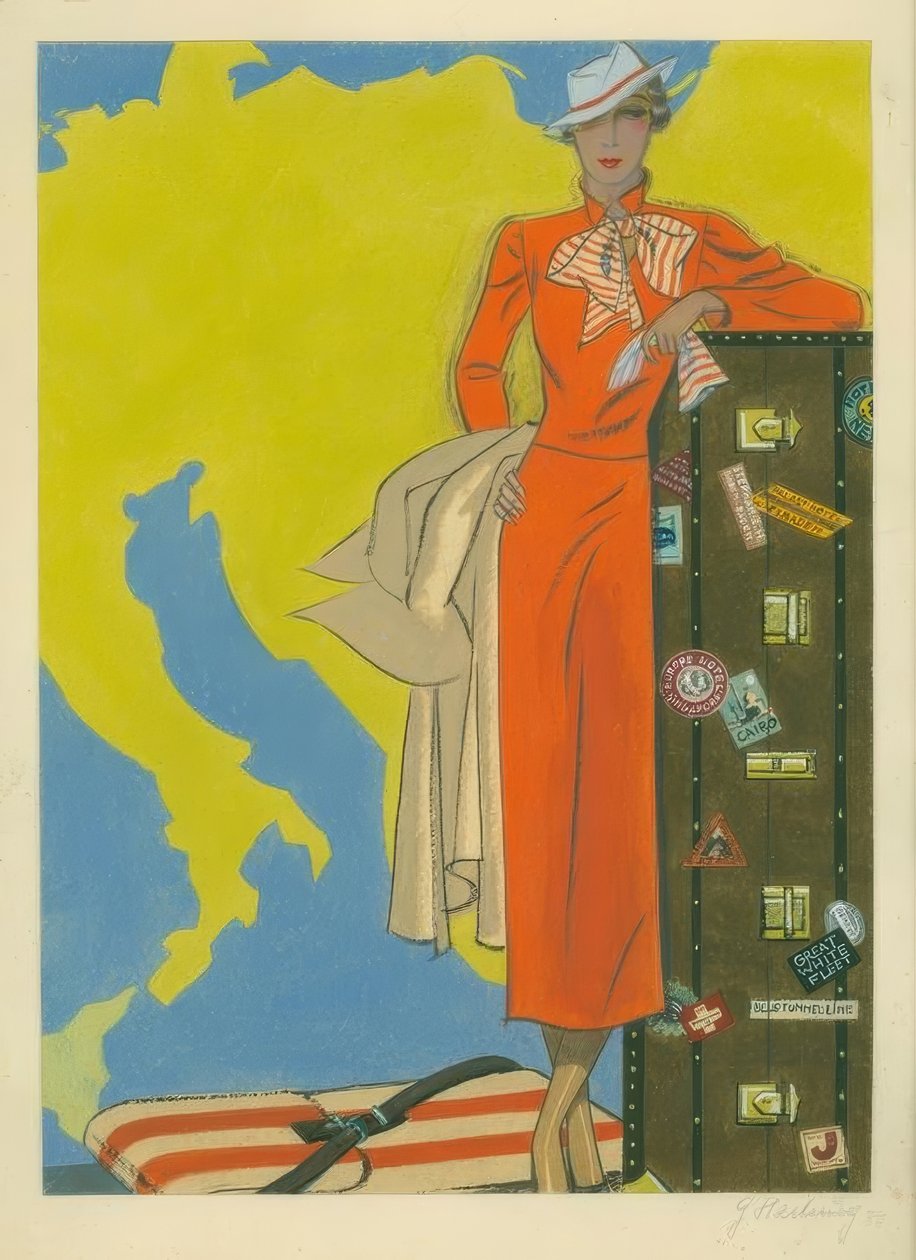 Damenmode 1932 / Reisekleid / Gerd Hartung tekijältä Gerd Hartung