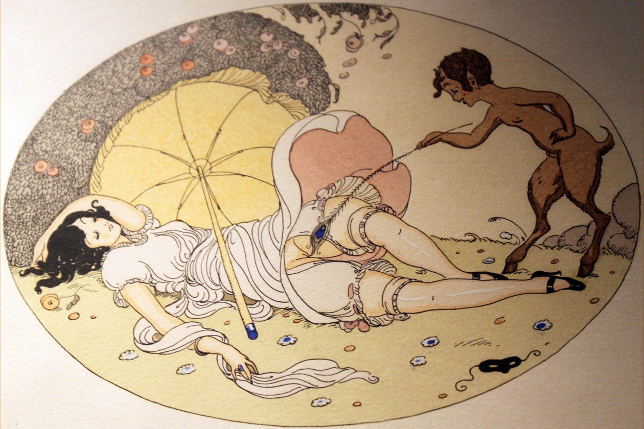 Serie von Aquarellen, kuoli 1925, otsikosta The Delights of Eros in Erotopolis Paris erschienen tekijältä Gerda Marie Frederike Wegener
