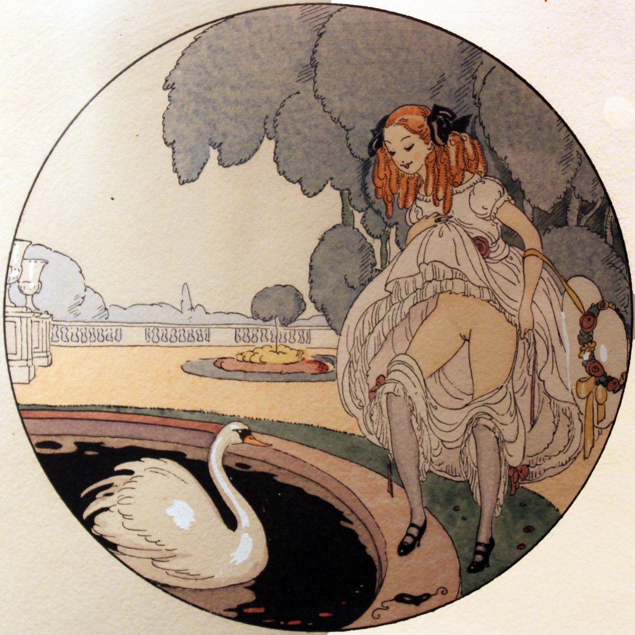 Serie von Aquarellen, kuoli 1925, nimellä Les Delassements d´Eros in Erotopolis Paris erschienen tekijältä Gerda Marie Frederike Wegener