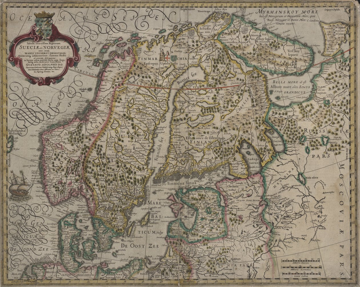 Tabula precississima regnorum Sueciae et Norvegiae tekijältä Gerhard Mercator