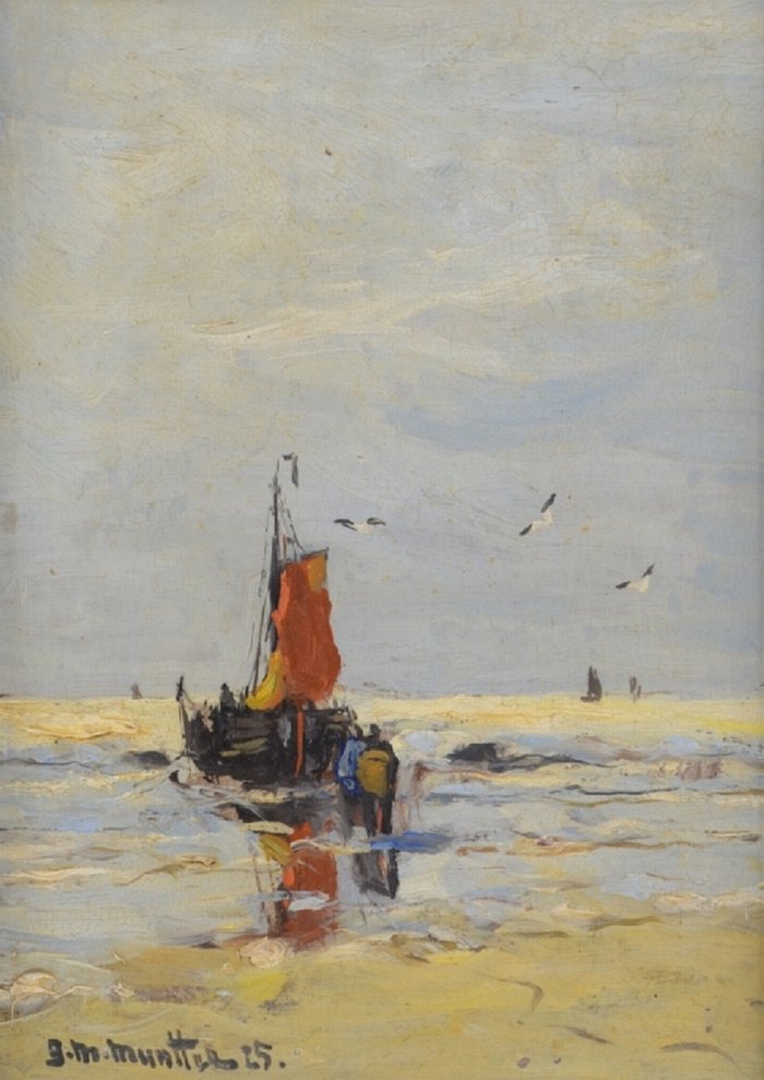 Botter op het strand tekijältä Gerhard Morgenstjerne Munthe