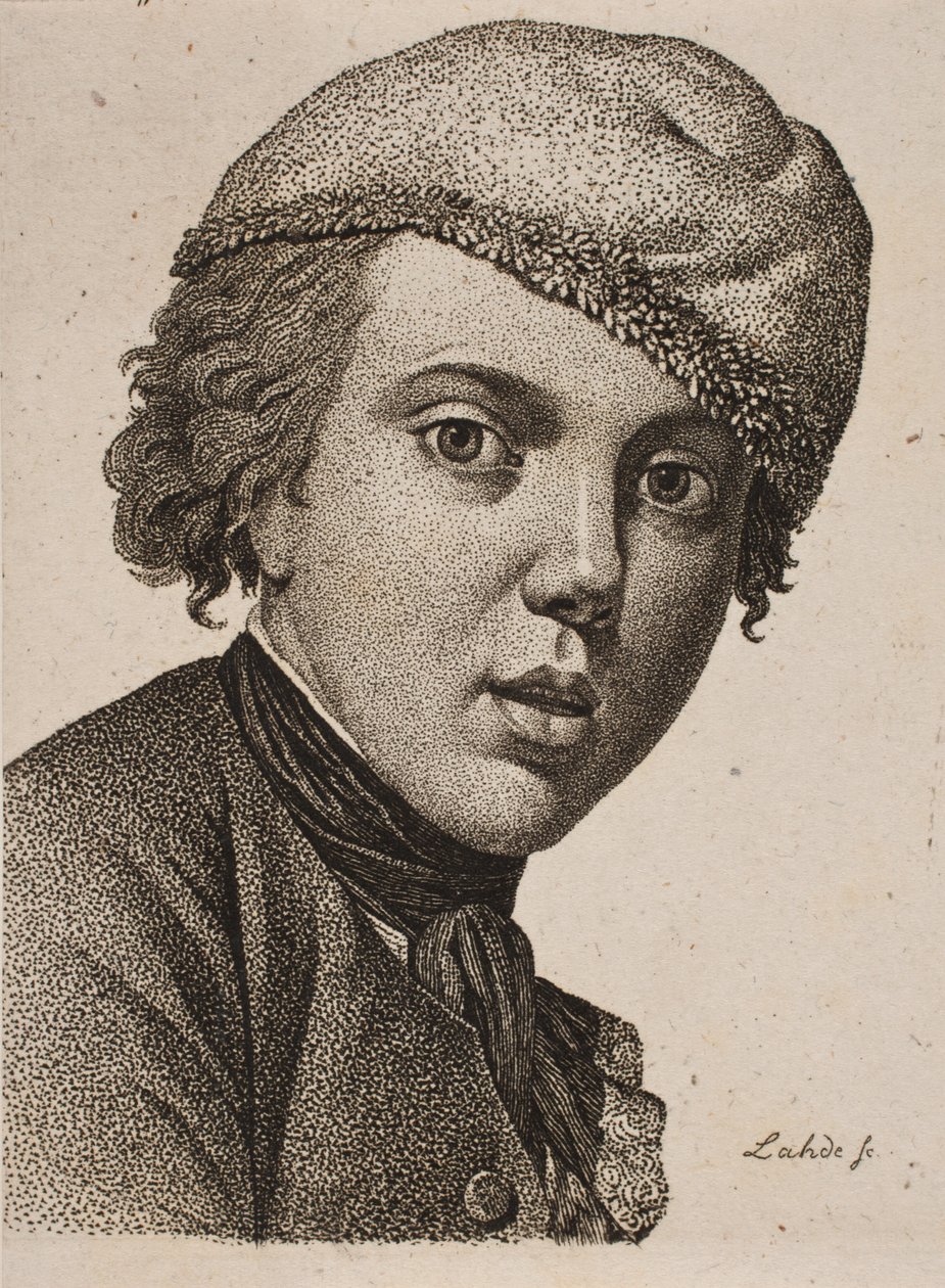 Jens Juel, Juelin omakuvan jälkeen vuodelta 1767 tekijältä Gerhard Ludvig Lahde