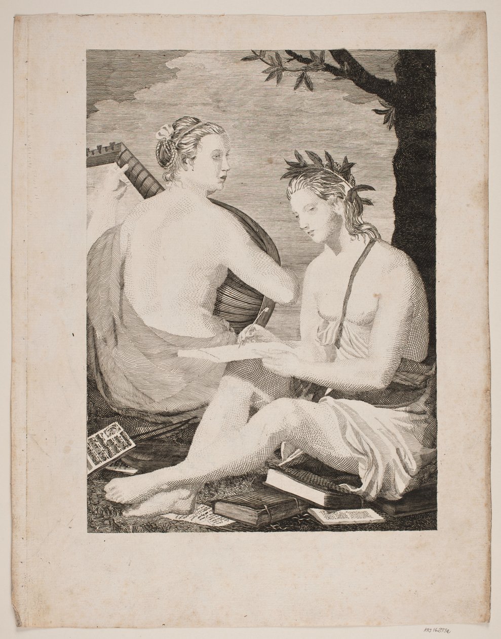 Terpsichore et Kalliope tekijältä Gerhard Ludvig Lahde