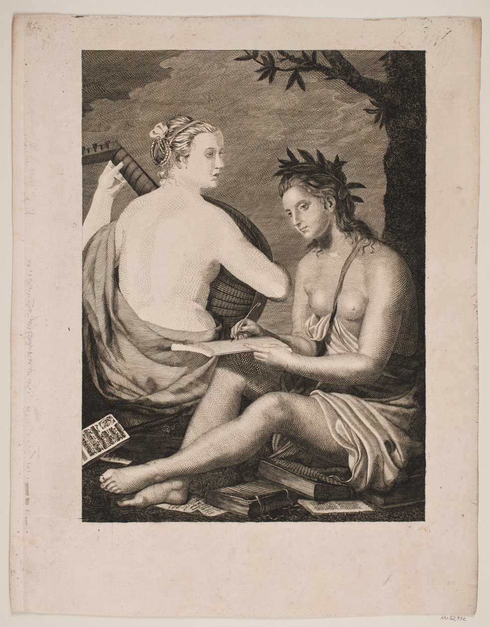 Terpsichore et Kalliope tekijältä Gerhard Ludvig Lahde