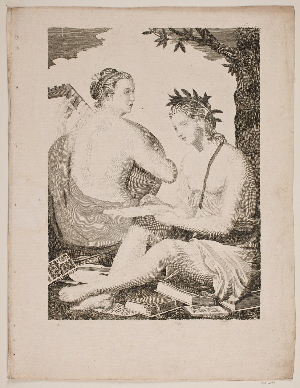Terpsichore et Kalliope tekijältä Gerhard Ludvig Lahde
