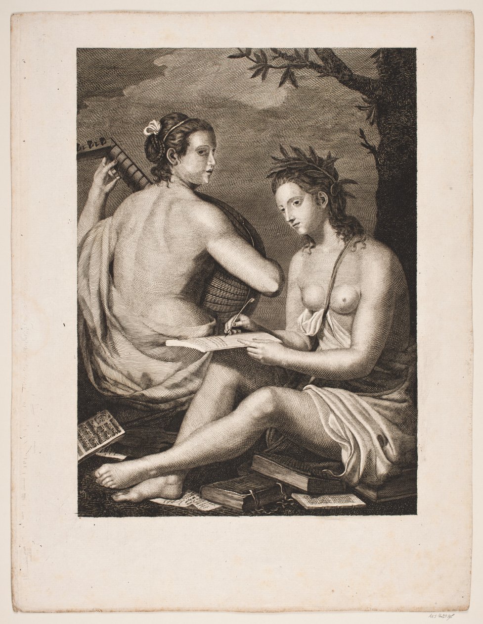 Terpsichore et Kalliope tekijältä Gerhard Ludvig Lahde