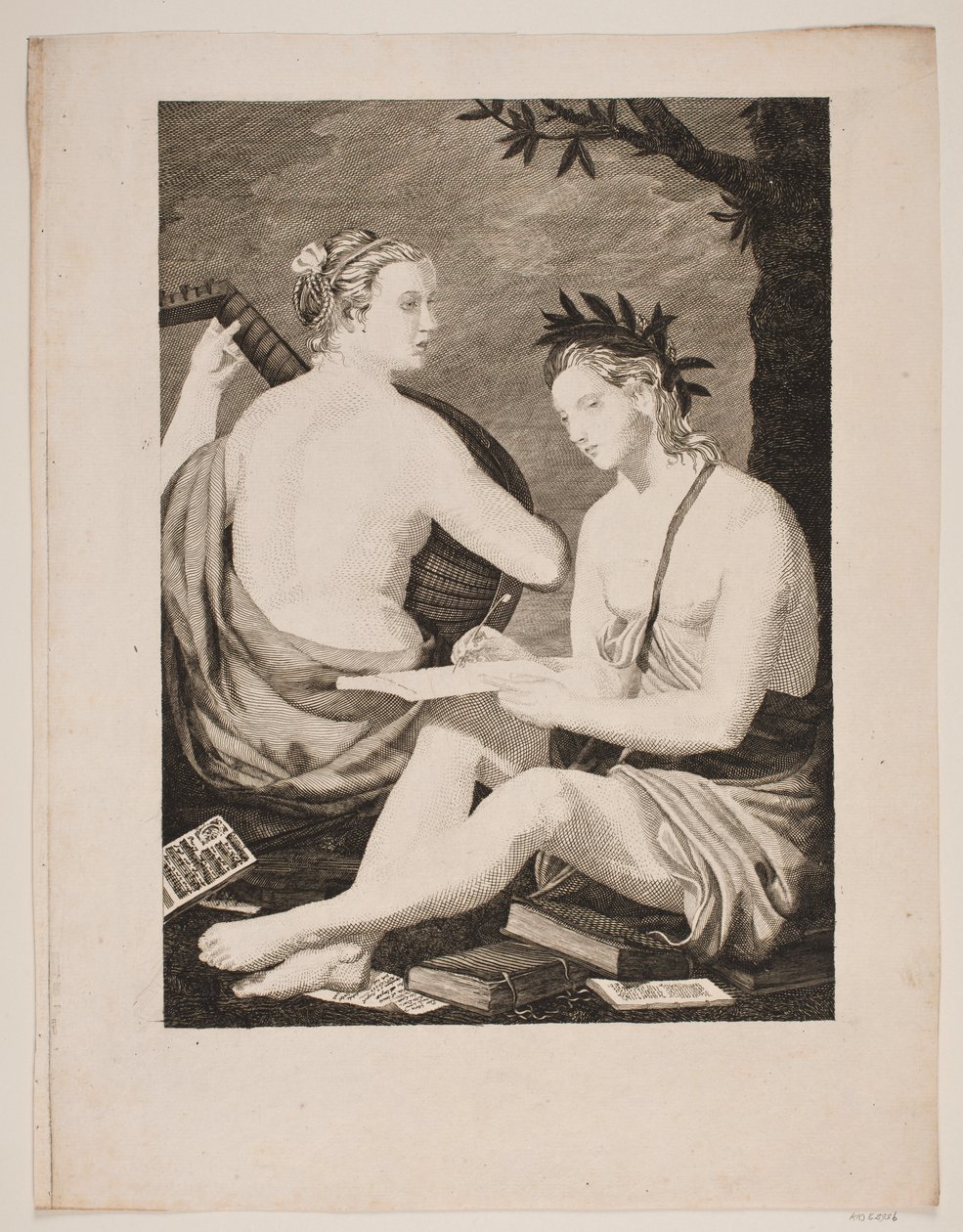 Terpsichore et Kalliope tekijältä Gerhard Ludvig Lahde