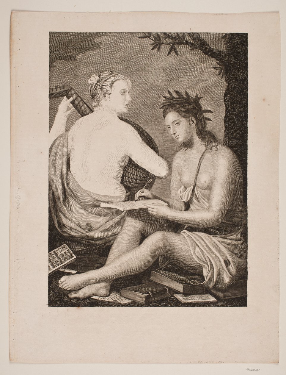 Terpsichore et Kalliope tekijältä Gerhard Ludvig Lahde