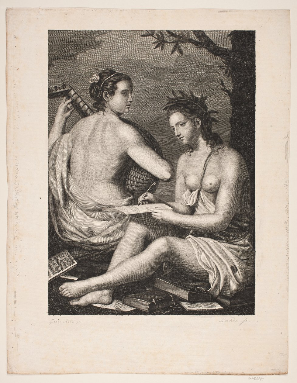 Terpsichore et Kalliope tekijältä Gerhard Ludvig Lahde