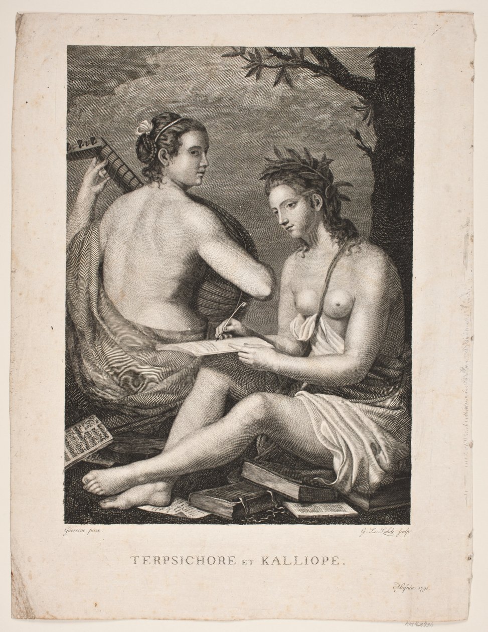 Terpsichore et Kalliope tekijältä Gerhard Ludvig Lahde