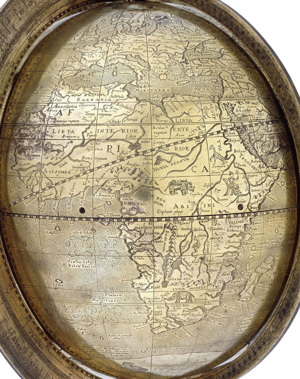Maapallo, 1579 tekijältä Gerhard Mercator of Duisburg