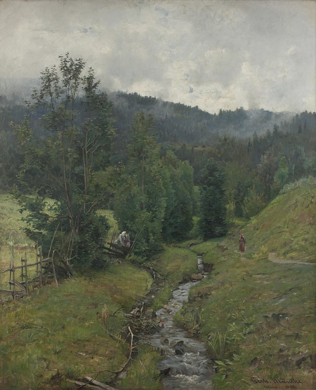 Sateen jälkeen, aihe Eidsvoldista tekijältä Gerhard Munthe