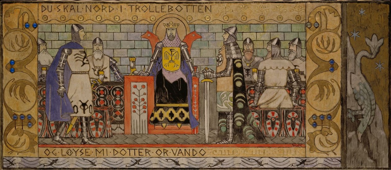 Åsmund kuninkaan salissa tekijältä Gerhard Munthe