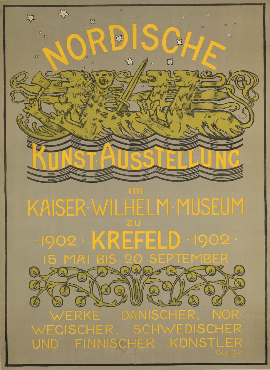 Nordische Kunstausstellung im Kaiser Wilhelm Museum 1902 tekijältä Gerhard Munthe