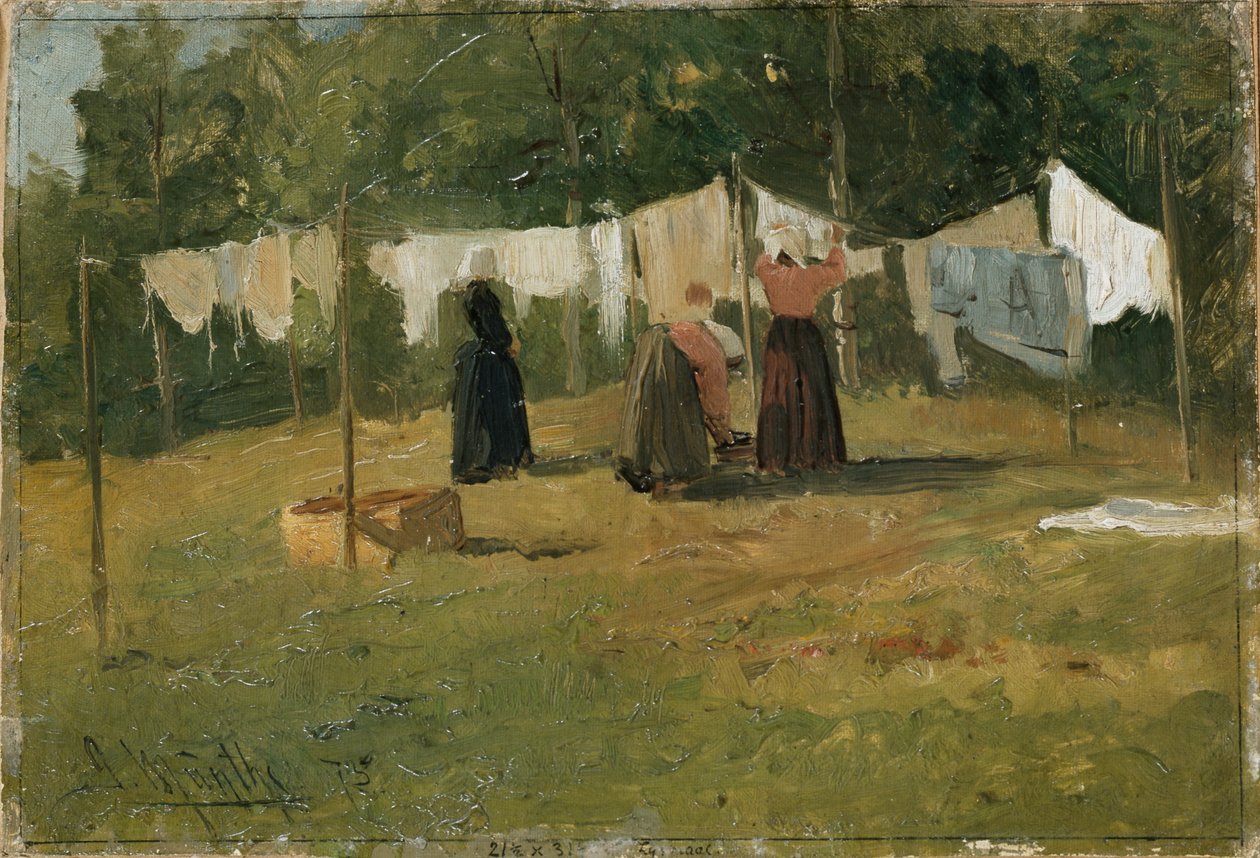 Vaatteiden kuivaus tekijältä Gerhard Peter Frantz Vilhelm Munthe