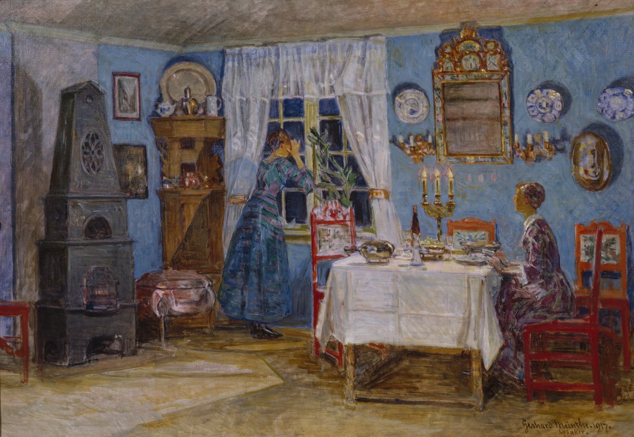 Eikö hän tule pian? 1917 (öljy kankaalle) tekijältä Gerhard Peter Frantz Vilhelm Munthe