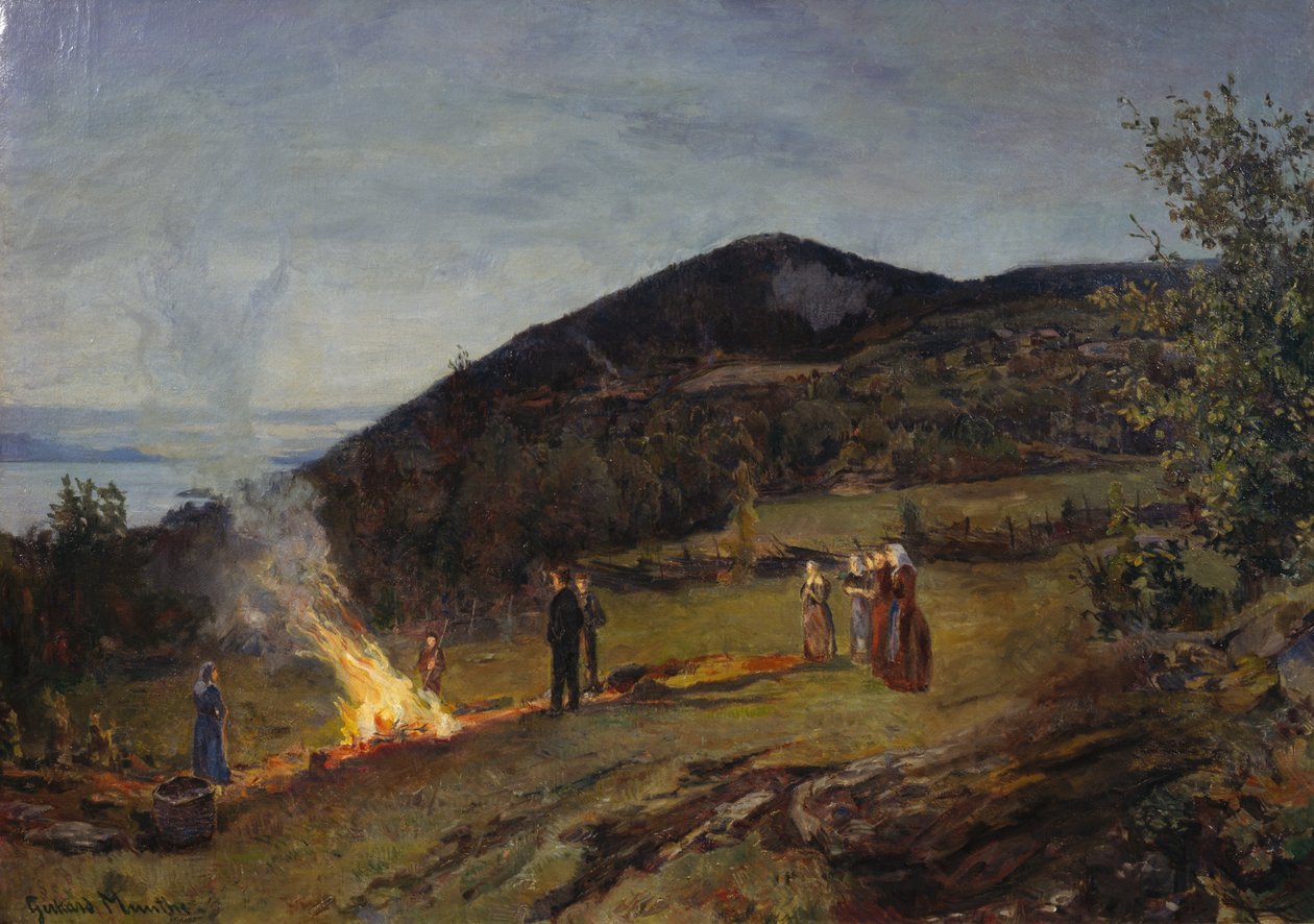 Juhannustuli, n. 1895 tekijältä Gerhard Peter Frantz Vilhelm Munthe