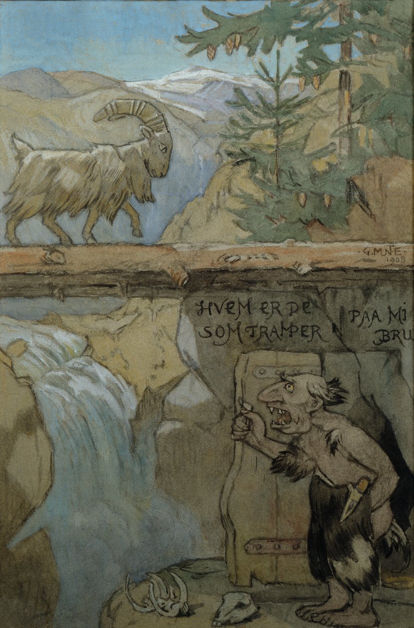Kolme Billy Goats Gruffia tekijältä Gerhard Peter Frantz Vilhelm Munthe