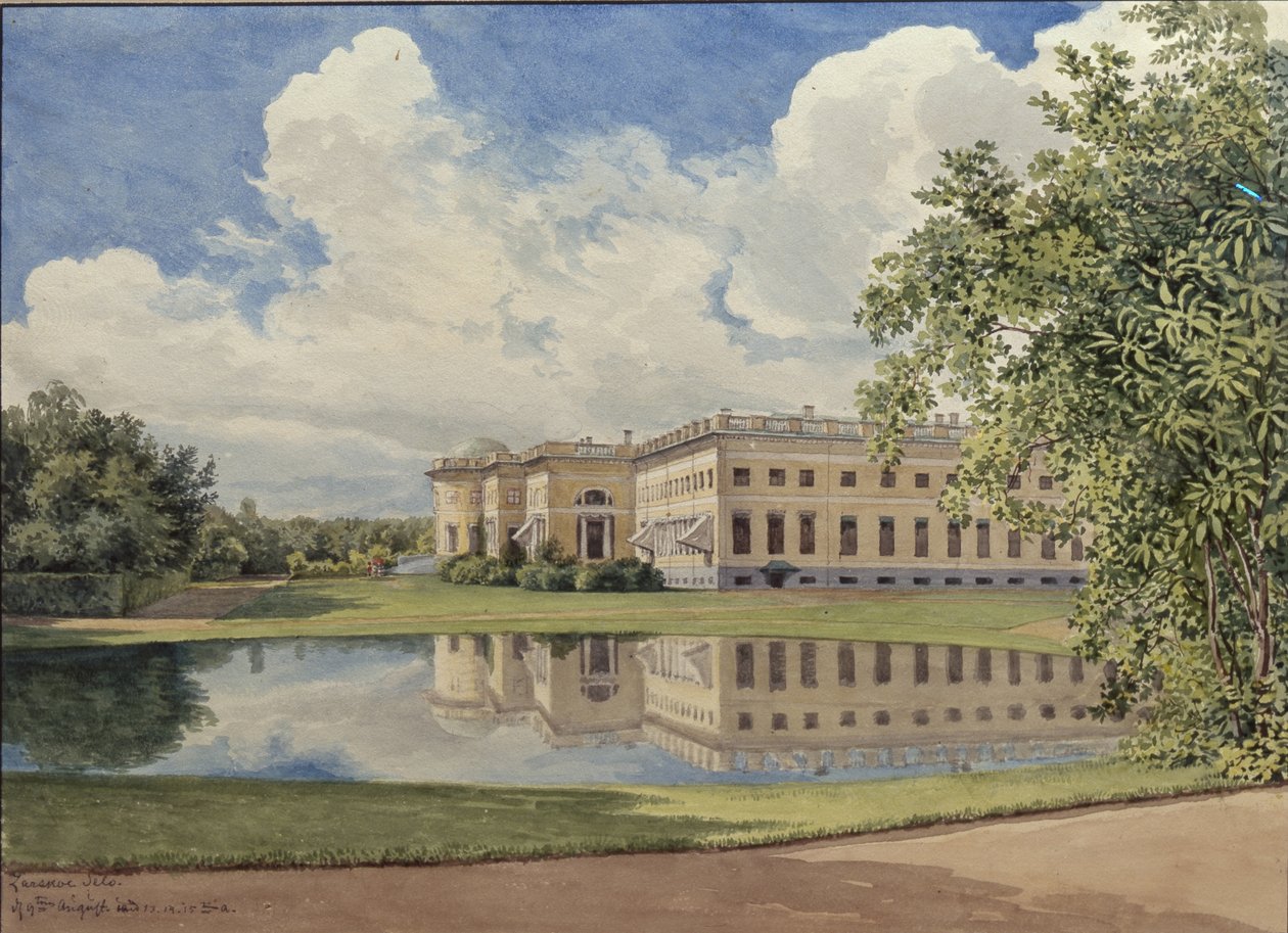 Aleksanterin palatsi Tsarskoje Selossa, 1831 tekijältä Gerhard Wilhelm Reutern von