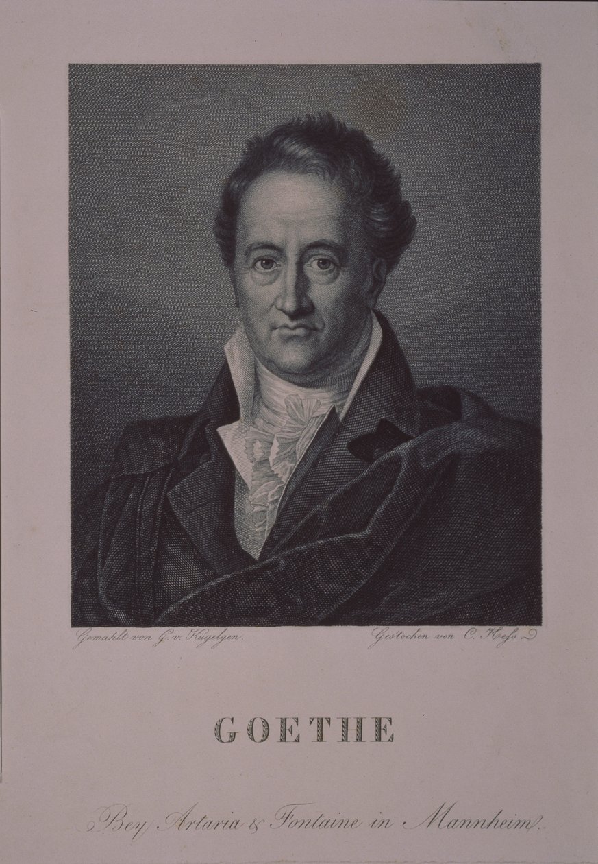 Muotokuva kirjailijasta Johann Wolfgang von Goethe 1749-1832 tekijältä Gerhard von Kügelgen