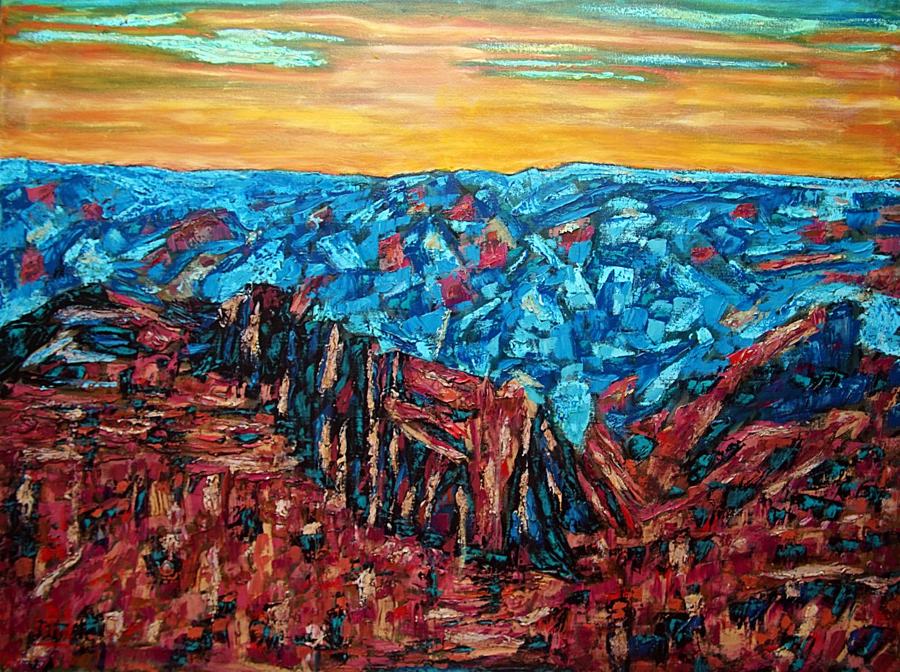 Copper Canyon, 2023 (öljy kankaalle) tekijältä Gerhardt Isringhaus