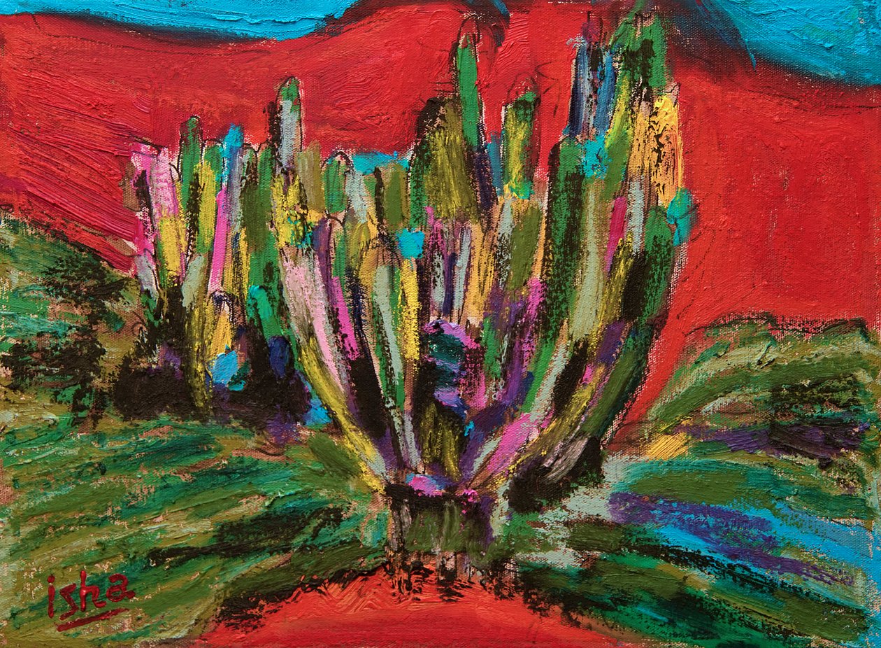 Saguaro Spirit, 2018, öljy kankaalle tekijältä Gerhardt Isringhaus