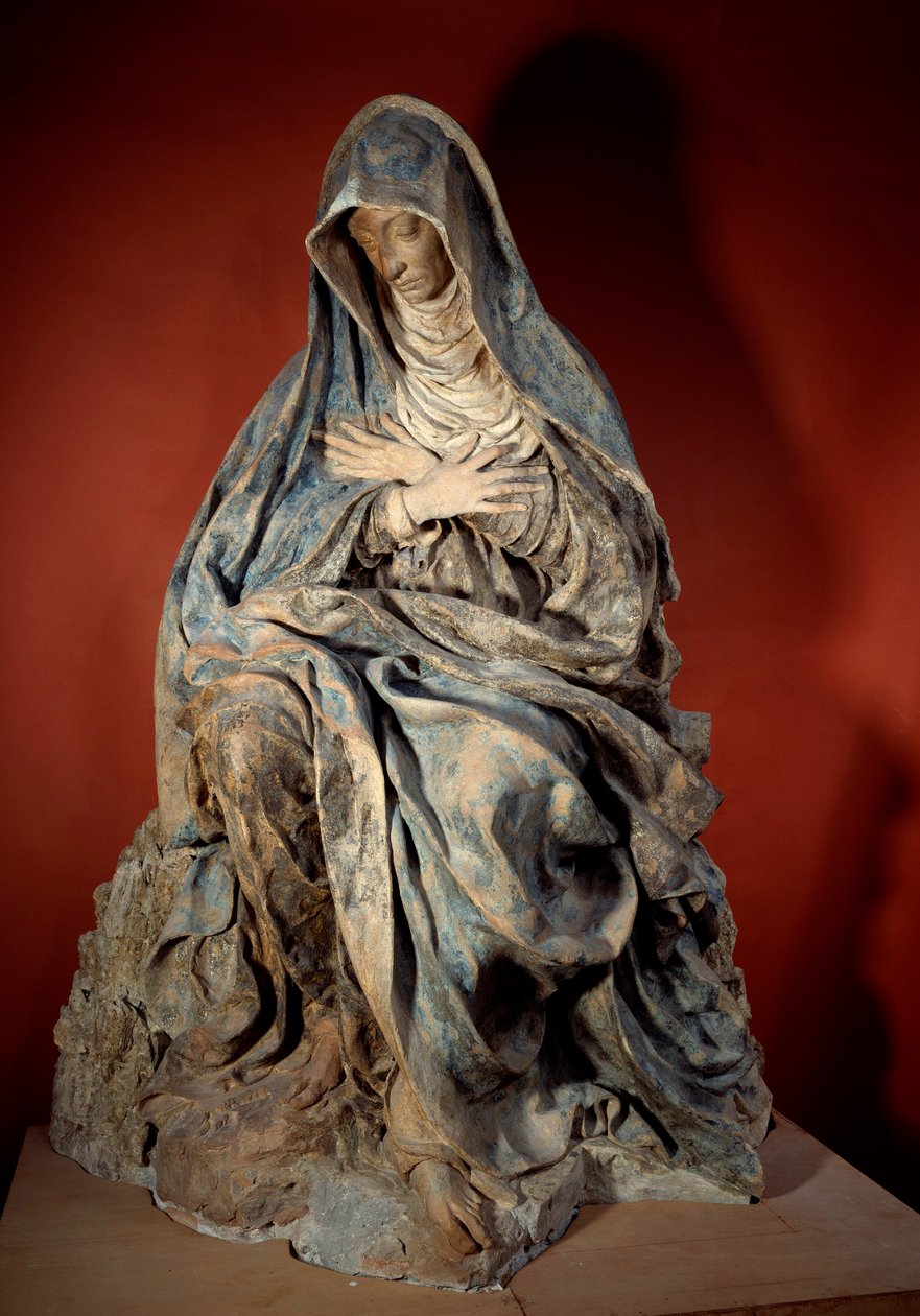 Germain Pilonin (1535-1590) Neitsyt kivun veistos 1500-luvun Pariisi, Louvre-museo tekijältä Germain Pilon
