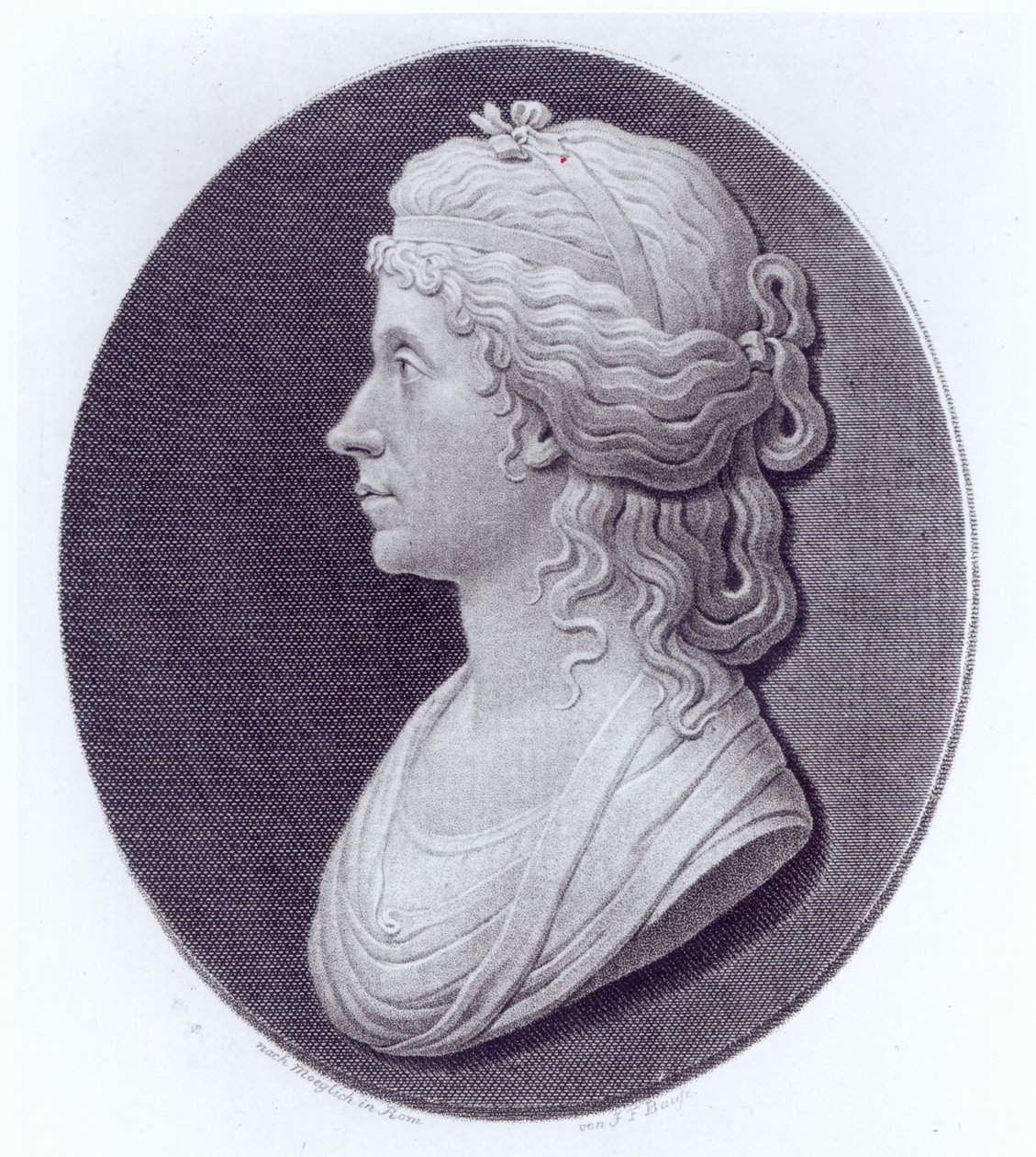 Angelica Kauffman, kaiverrus J.F Bause tekijältä German School