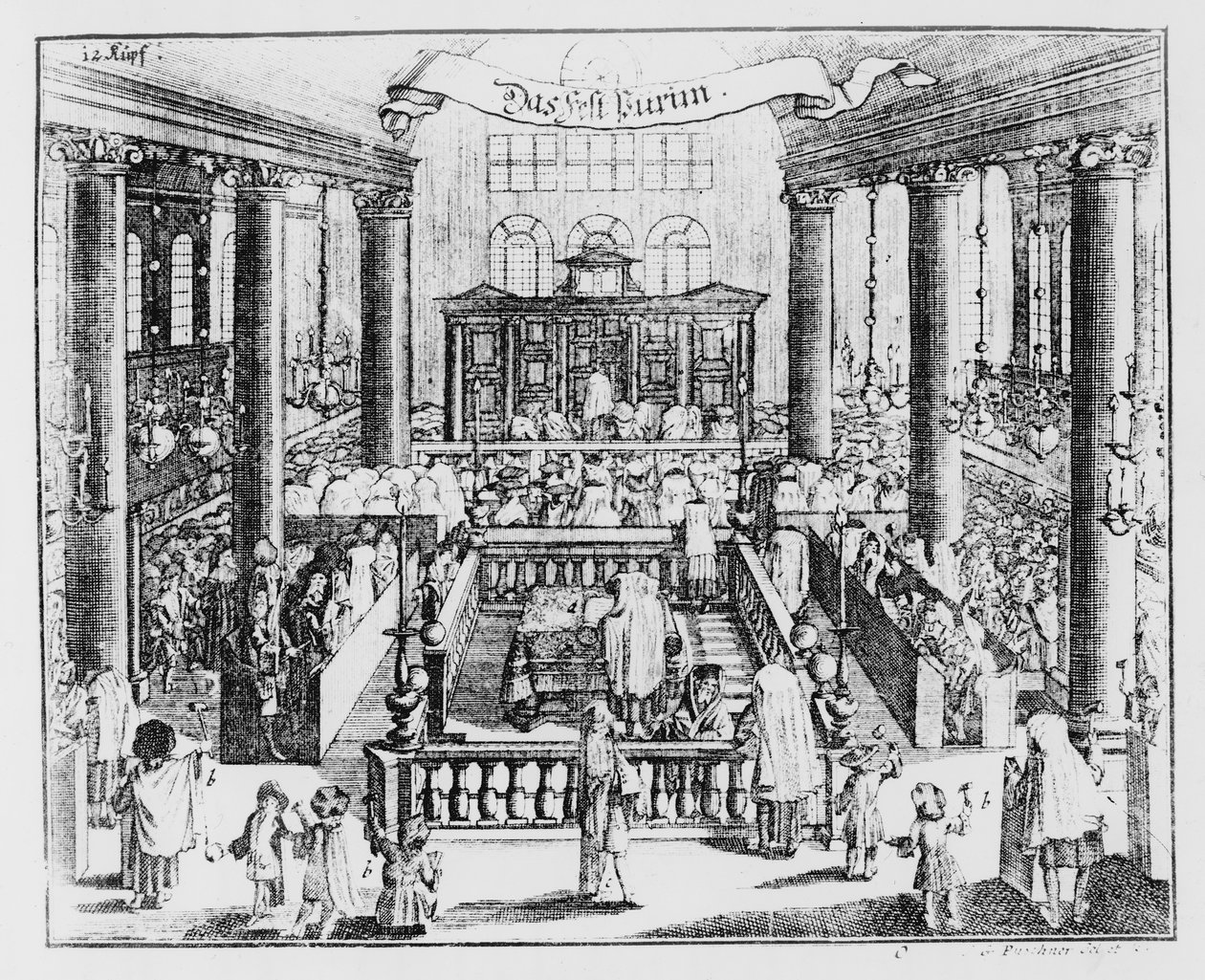 Berliinin synagoga, julkaistu Kirschner Judisches Lexiconissa tekijältä German School