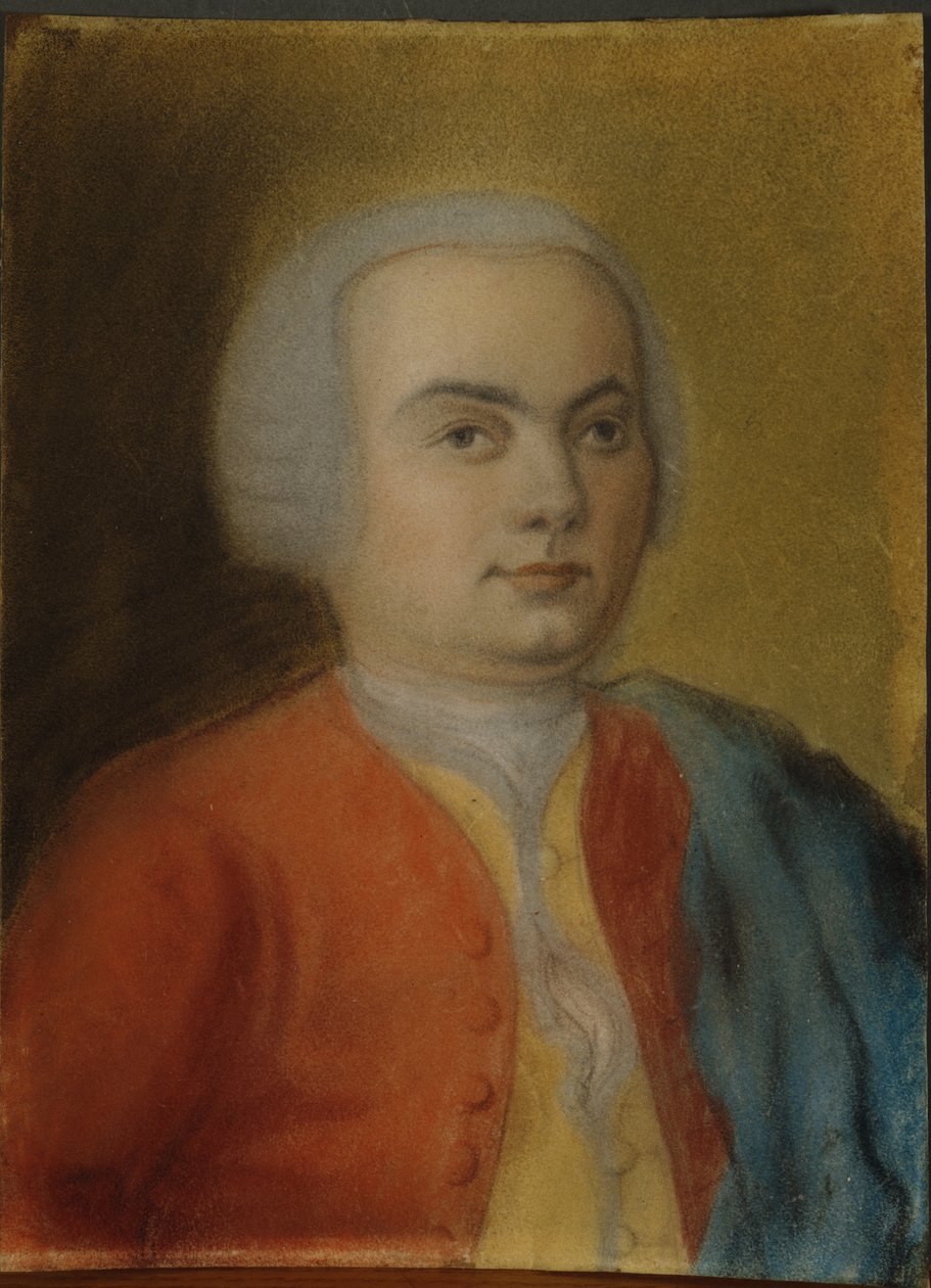 Carl Philipp Emanuel Bach, n. 1733 (pastelli paperille) tekijältä German School