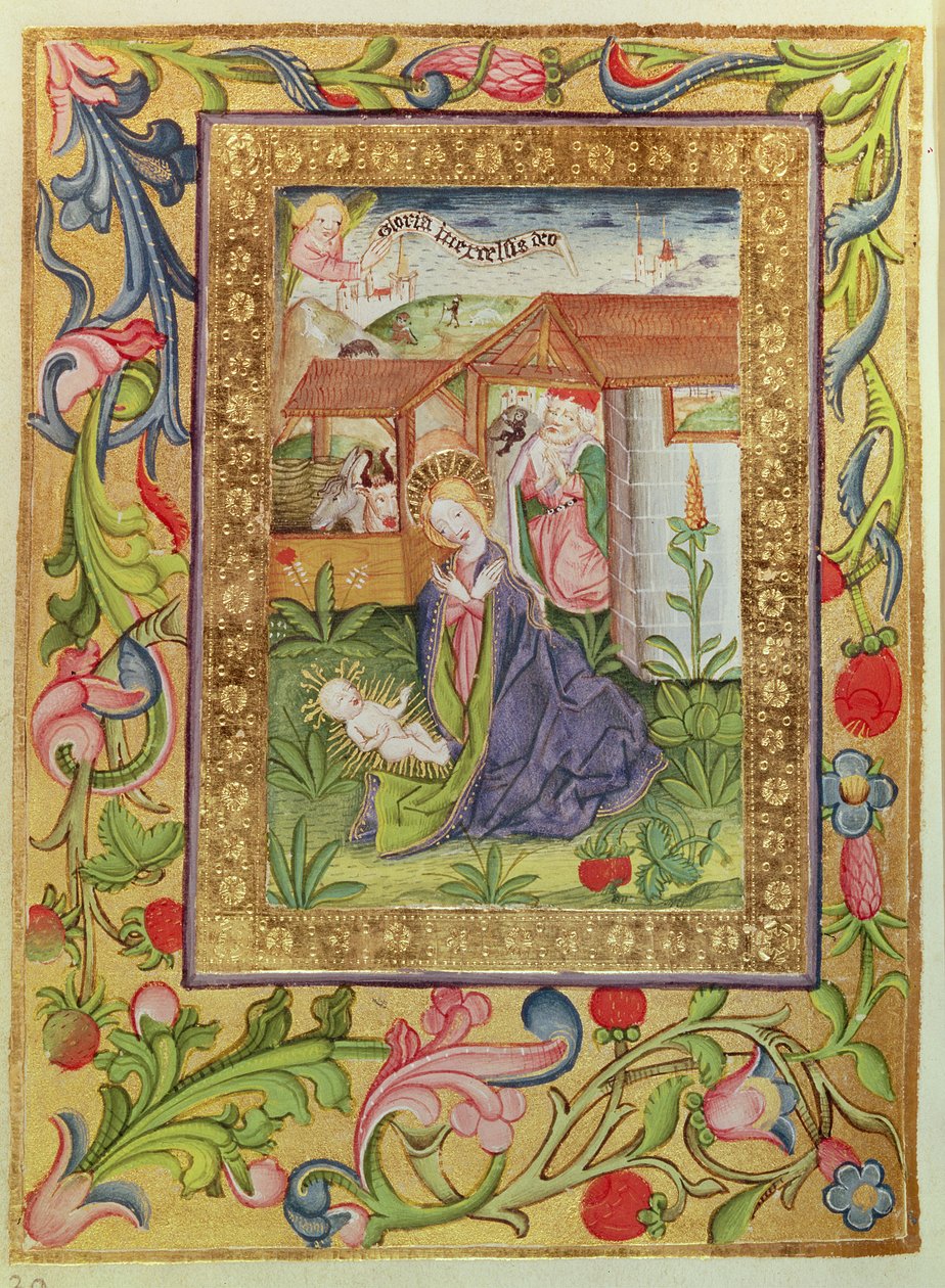 Codex Ser marraskuu 2599 f. 39v Kristuksen syntymä tekijältä German School