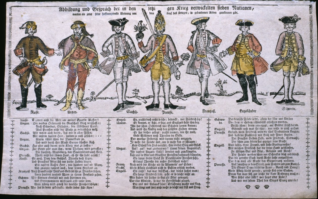 Copy and Discussion of the Nations Currently at War, n. 1760 tekijältä German School