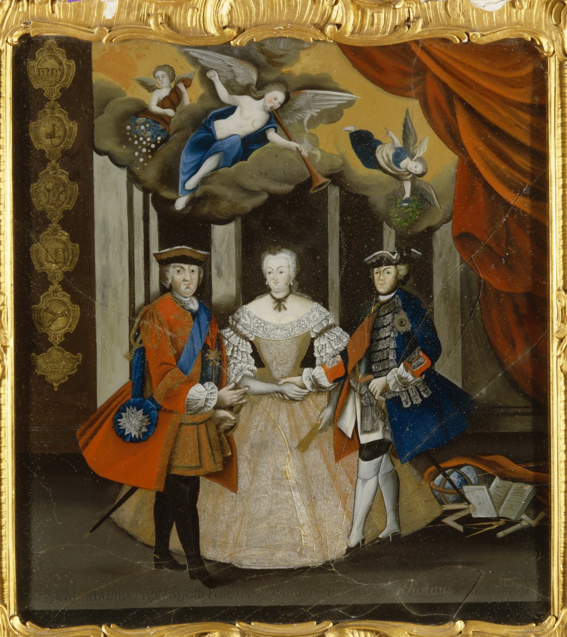 Dresden Peace Allegory, 1745 (öljy lasille) tekijältä German School