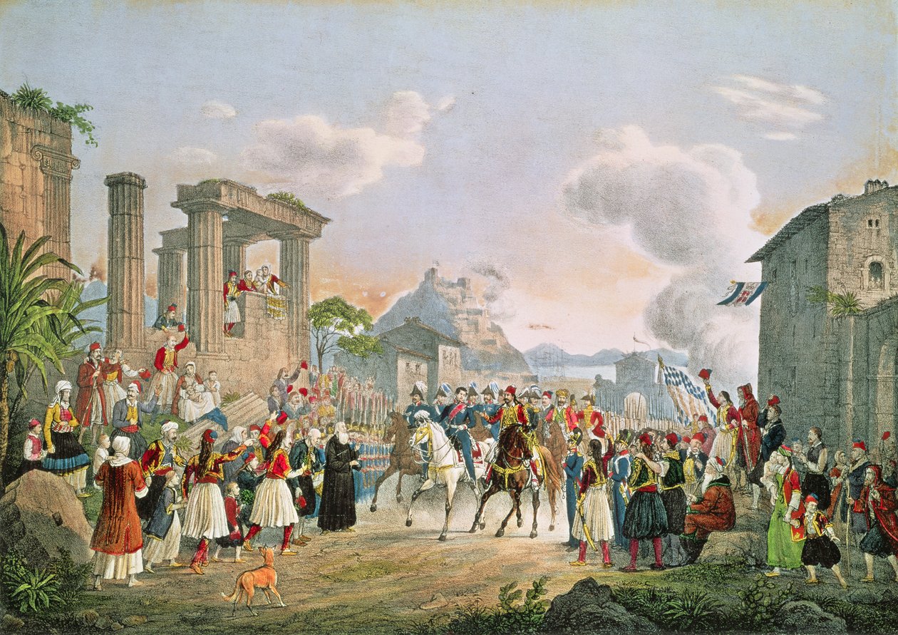 Baijerin Otton (1815-67) sisääntulo Naupliaan, 6. helmikuuta 1833 tekijältä German School