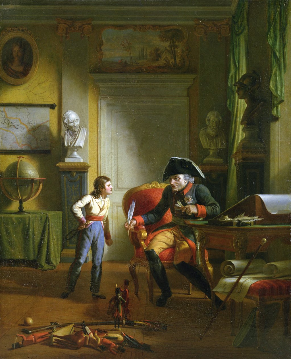 Frederick II Suuri isoveljenpoikansa Frederick Wiliam III:n kanssa, 1814 tekijältä German School