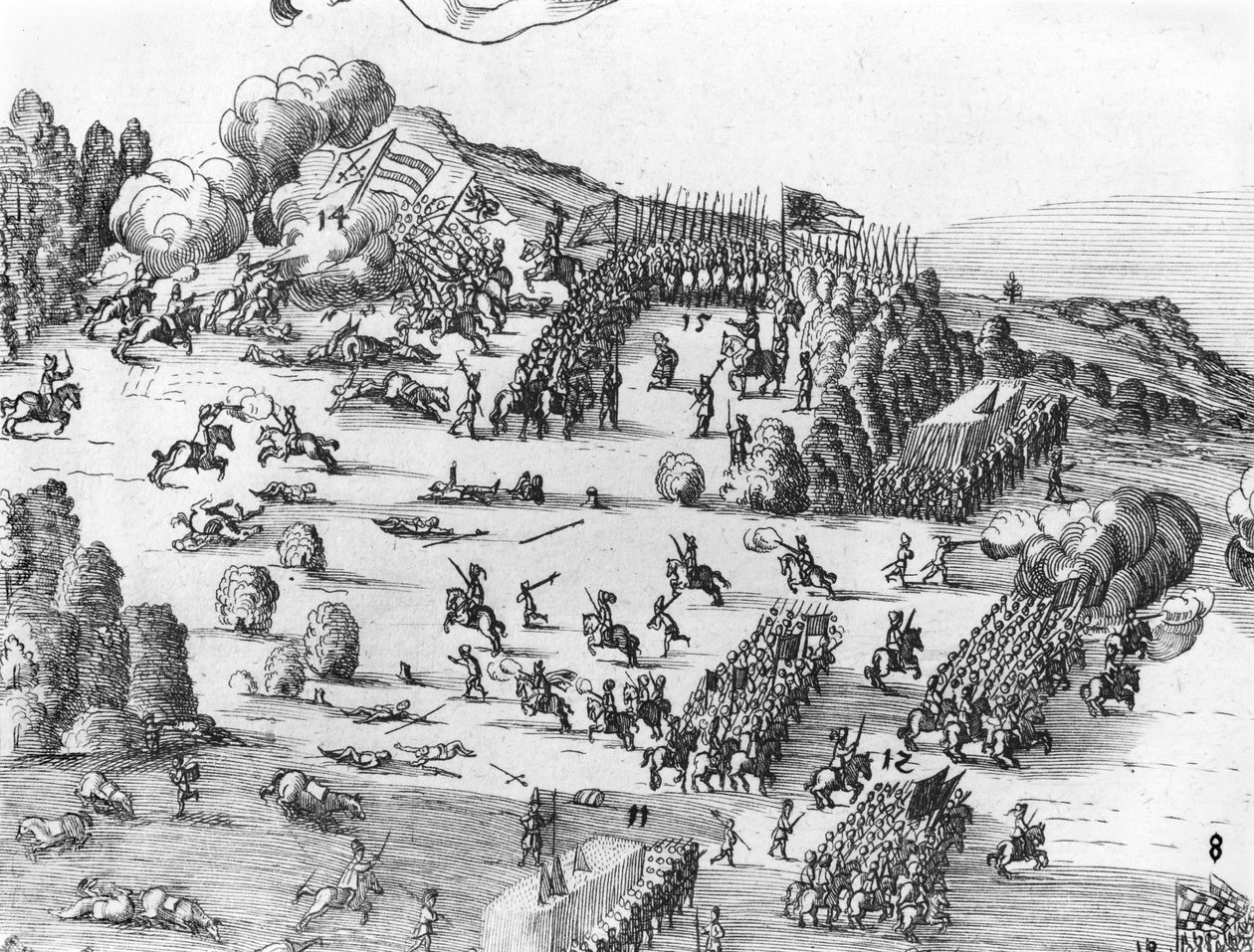 Yleiskuva Muhlbergin taistelusta, yksityiskohta, 24. huhtikuuta 1547 (katso myös 217805-217808) tekijältä German School
