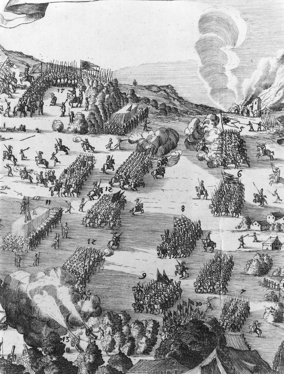 Pangkalahatang view ng labanan ng Muhlberg, detalye, ika-24 ng Abril 1547 (tingnan din ang 217805)finn tekijältä German School