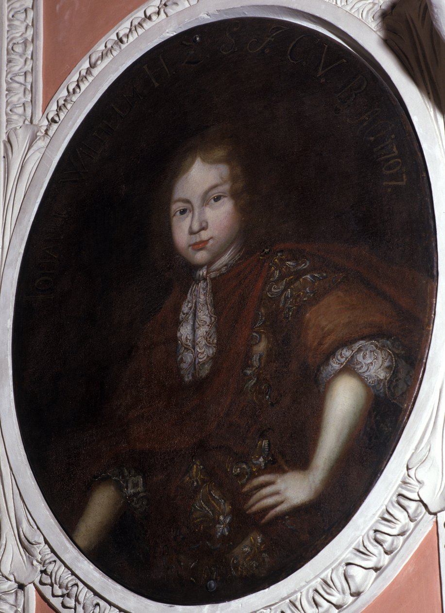 Johann Wilhelm, Saksin herttua, Juelich, Cleve ja Berg (1675-90) öljy kankaalle) tekijältä German School